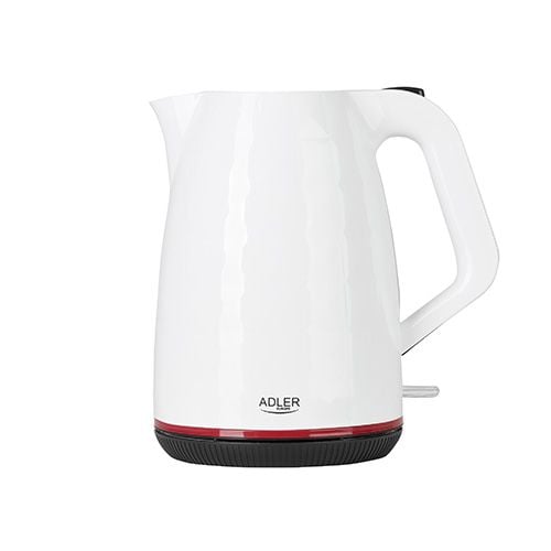 Adler AD 1277 W, 1,7 l, 2200 W, Hvit, Plast, Vannivåindikator, Trådløs