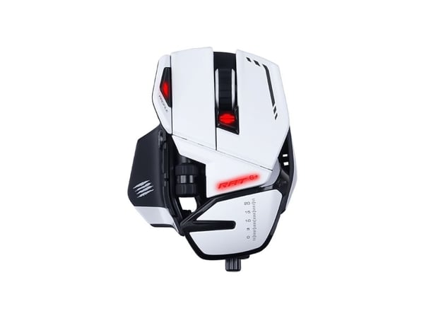 Mad Catz R.A.T.6+ - Mus - optisk - 11 knapper - kablet - USB - hvit
