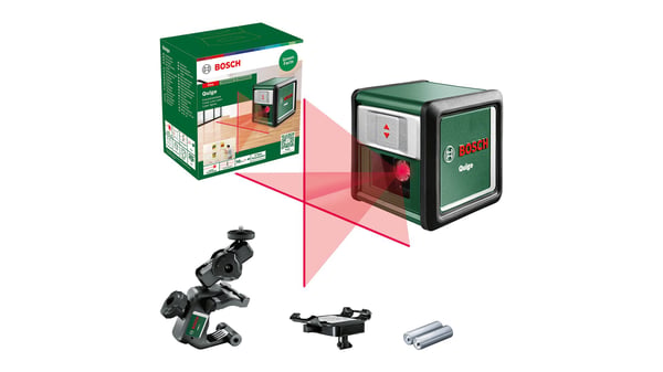 Bosch Quigo III UNI krysslaser 0,8 mm/m 635 nm + MM2-håndtak