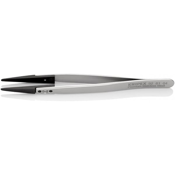 Knipex 92 81 04, Rostfritt stål, Rostfritt stål, Spetsig, Rak, 17 g, 10 mm