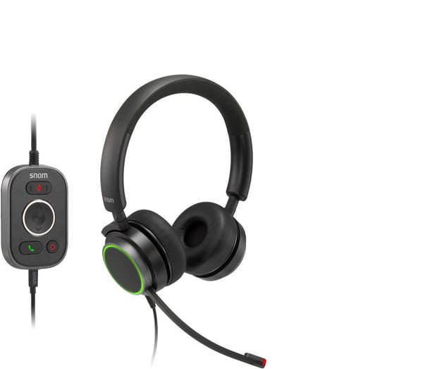 snom A330D - Hodesett - on-ear - kablet - USB, 3,5 mm jakk
