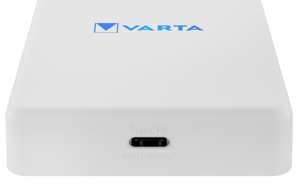 Varta Mag Pro Wireless 5000, 5000 mAh, Litium polymeeri (LiPo), 3,7 V, Valkoinen