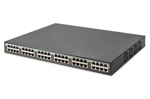 DIGITUS DN-95117 - Strøminjektor (rackmonterbar/ekstern) - AC 100-240 V - 370 watt - utgangskontakter: 24 - 1U - 19"