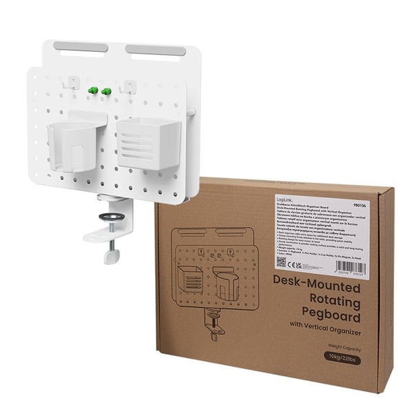 LogiLink PB0106, Stål, Plast, Hvit, Monokromatisk, Universell, 10 kg, 332 mm