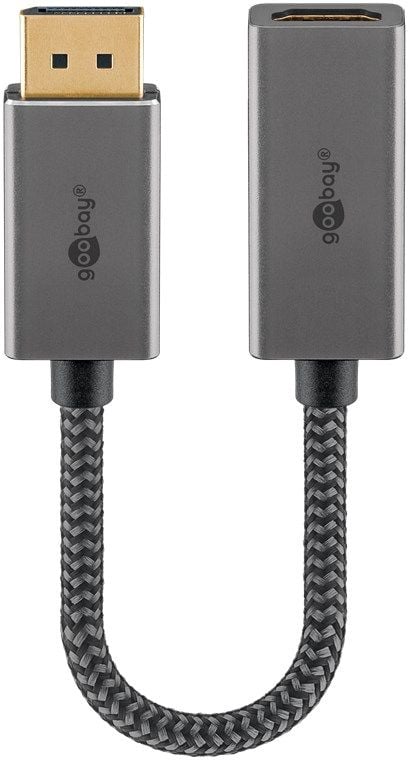 Goobay 75271, 0,2 m, DisplayPort, HDMI, Hankjønn, Hunkjønn, Rett