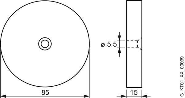 Siemens 6GT26000AA10, 13,56 MHz, EEPROM, 15 mm, 8,5 cm, 55 mm, 55 mm