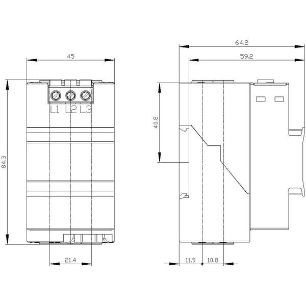 Siemens 3UF7111-1AA01-0, 73 mm, 98 mm, 55 mm, 194 g, 1 kpl