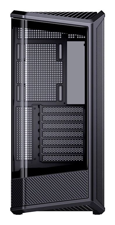Jonsbo D400 datorchassi Midi Tower ATX härdat glas svart