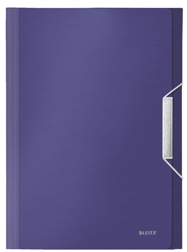 Leitz Style - Dokumentplånbok - expanderar - 6 utrymmen - 6 delar - för A4 (210 x 297 mm) - tabbad - titanblå