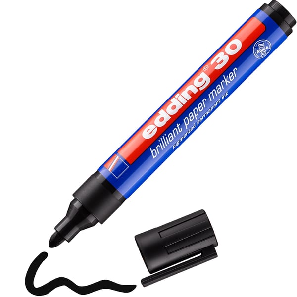 Edding 30, 1 stykker, Svart, 1,5 mm, 3 mm, 138 mm, 19 mm