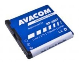 AVACOM BP-6MT, Batteri, Nokia, E51, N81, N82, Lithium-Ion (Li-Ion), 1100 mAh, 3,6 V