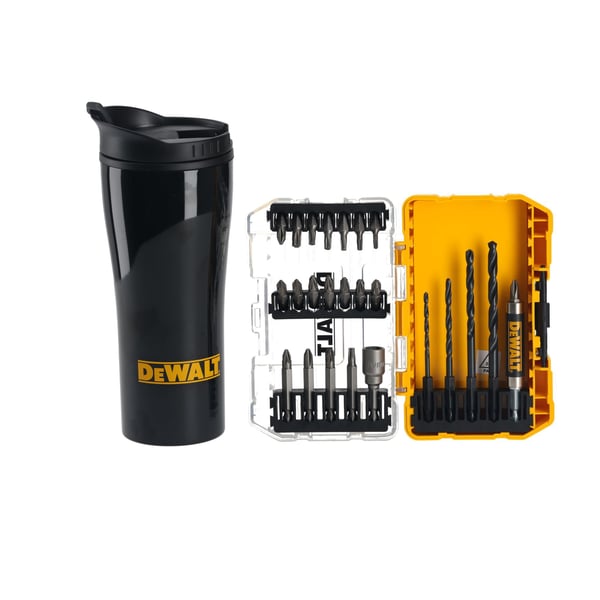 DeWALT DT70707-QZ Borr-/Bitssats - 25 delar + Termomugg