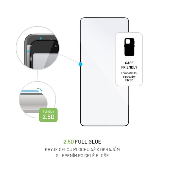 FIXED FIXGFA-1281-BK skjermbeskytter 2,5D til Redmi Note 13 Pro 5G/POCO X6 5G