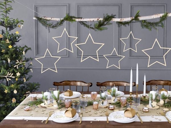 PartyDeco SPK8, Kulta, Valkoinen, Paperi, Kuvio, 305 mm, 325 mm, 16 cm