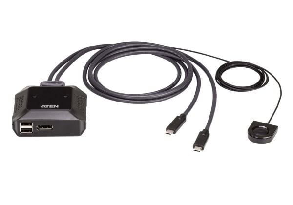 ATEN US3312 - KVM / lyd / USB-svitsj - with remote port selector - 2 x USB 3.2 Gen 1 - 1 lokalbruker - stasjonær - for VanCryst VB905