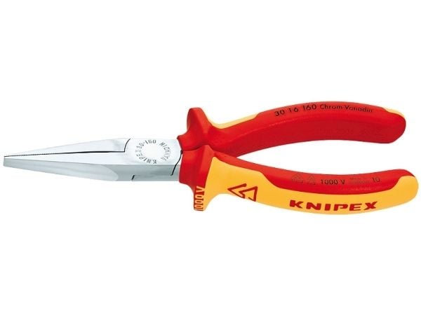 Knipex 30 16 160, Nåltänger, 5 mm, 4,65 cm, Stål, Röd, Gul, 160 mm