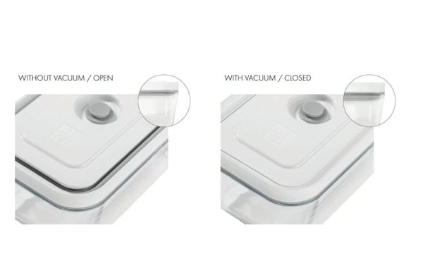 ZWILLING Fresh & Save vakuumstartsett 7 stk. M/L borosilikatglass hvit