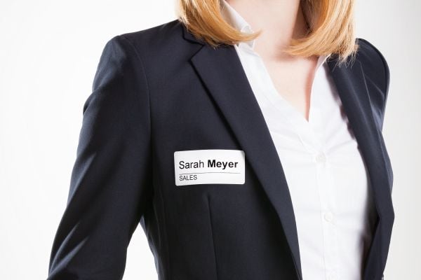 Avery AS0722560, Hvit, Avrundet rektangel, Avtagbar, Svart på hvitt, Rolle, Folie
