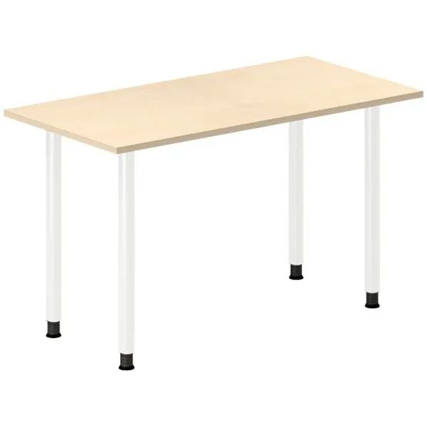 Työpöytä DNA, koivu 1200x600 mm I-jalat/valkoinen