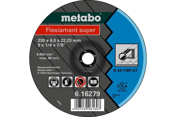 Metabo Flexiamant Super SF 27 - Slipeskive - for metall, stål - 125 mm - grovkorn: 24