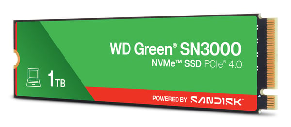 WD Green SN3000 SSD 1 TB M.2 2280 PCIe 4.0 x4 NVMe WDS100T4G0E-00CPS0