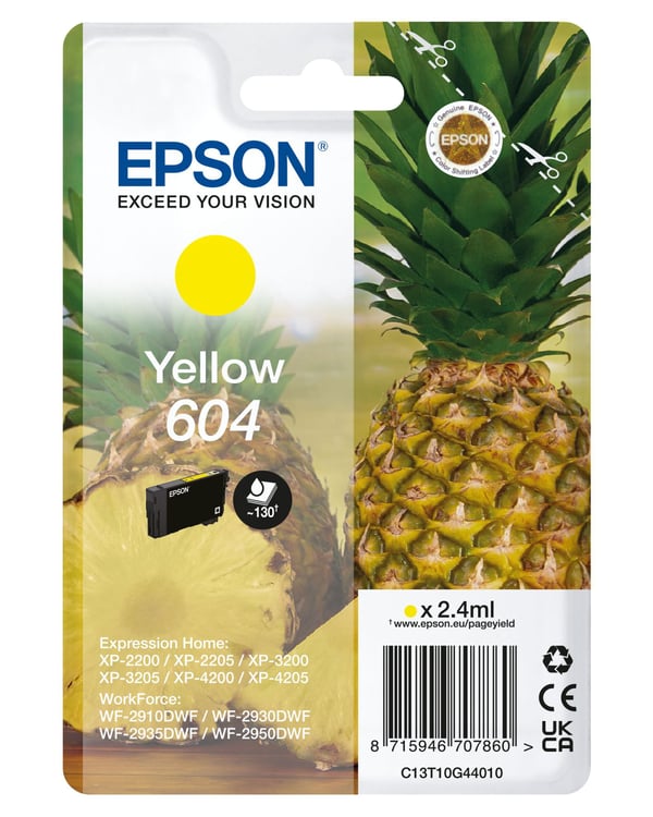 Epson 604 keltainen mustekasetti XP-2200/2205/3200/3205/4200/4205