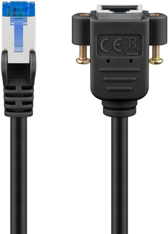 Goobay 65645, 5 m, Cat6a, S/FTP (S-STP), RJ-45, RJ-45, Sort