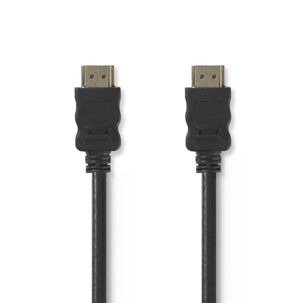 Nedis - HDMI-kabel med Ethernet - HDMI hann til HDMI hann - 5 m - svart - rund, 1080p-støtte