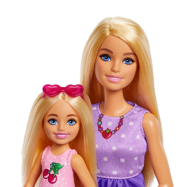 Barbie Chelsea Family & Friends -nuket ja tarvikkeet, piknikaiheinen lelupakkaus, jossa on 2 nukkea ja 9 tarviketta, Muotinukke, Naaras, 3 vuosi/vu...