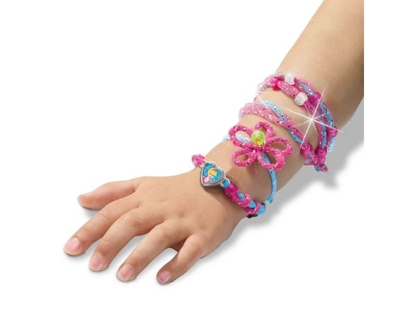 SES Creative Glitter dreams - Glitter bracelets, Kit för tillverkning av smycken för barn, 4 År, Blå, Rosa, Lila, 1 styck