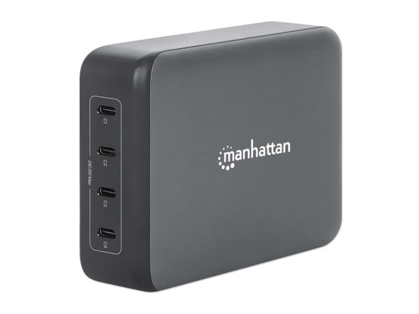 Manhattan 102667, 100 - 240 V, 50/60 Hz, 4 A, 140 W, Overstrøm, Over-spenning (volt), Overoppheting, Kortslutning, Svart