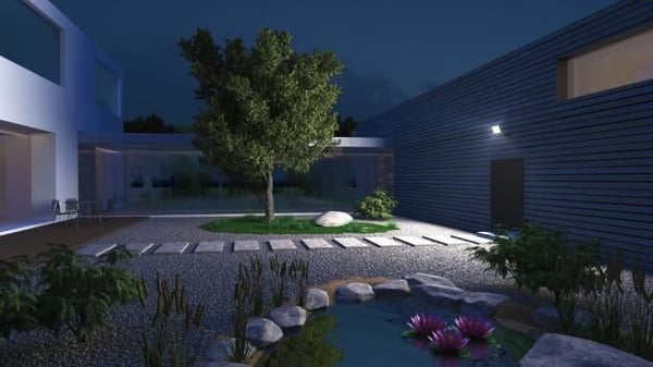 STEINEL XLED ONE, Grå, Aluminium, Vegg, 23,5 W, LED, 2 ampuller