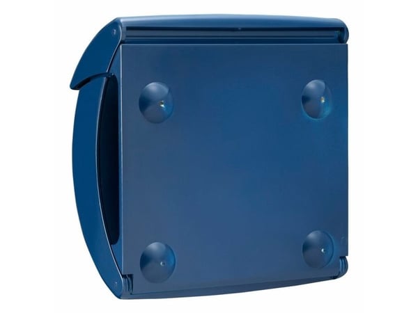 BURG-WÄCHTER PIANO 886 Marine Blue, Seinäänkiinnitettävä postilaatikko, Muovi, Sininen, Vaaka, Avain, Yläreuna