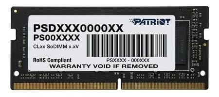 Patriot Signature Series - DDR4 - modul - 8 GB - SO DIMM 260-pin - 2400 MT/s / PC4-19200 - CL17 - 1.2 V - ej buffrad - icke ECC