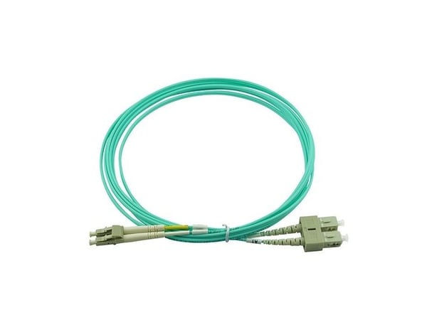 BlueOptics© Duplex fiberoptisk patchkabel, LC-UPC/SC-UPC beige, 15 meter, multimode G50/125µm, OM3, inngangsdemping: mindre enn 0,2dB, merkefiber, ...