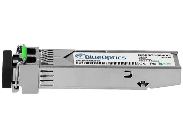 BlueOptics SFP-ZX-40-BO, Fiber optisk, 1250 Mbit/s, SFP, SFP, EX, 40000 m
