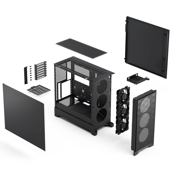 Fractal Design Pop 2 Air - Mid tower - ATX - ingen strömförsörjning (ATX) - svart - USB/ljud