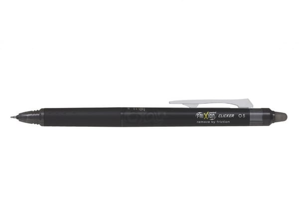Kulspetspenna, Pilot FriXion Point Clicker 0,5 mm svart - 12 st./förpackning