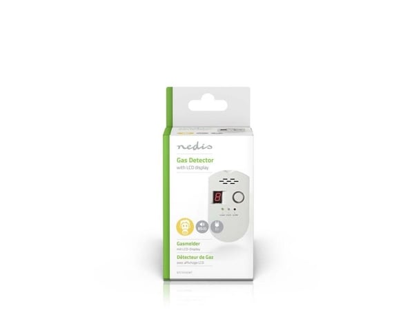 Nedis DTCTG10CWT, Nestekaasu (LPG), Maakaasu, 85 dB, EN50194, Valkoinen, AC, 100 - 240 V