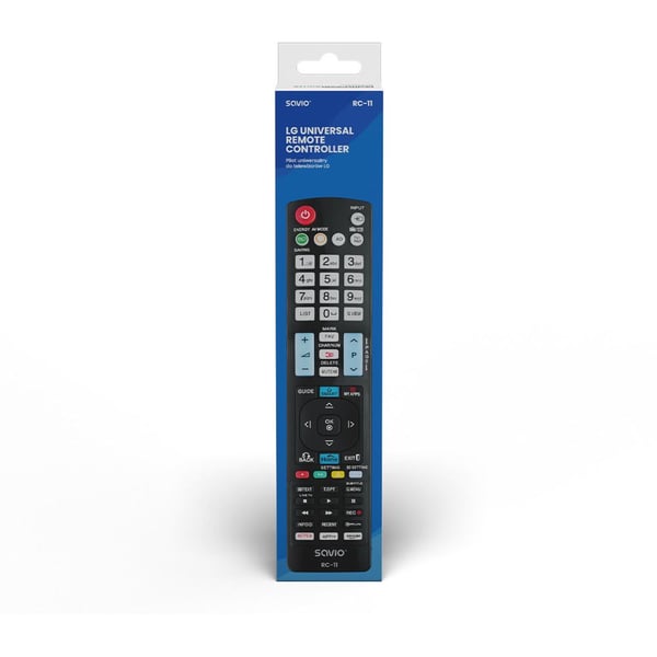 SAVIO RC-11 - Universal fjernkontroll - infrarød - svart