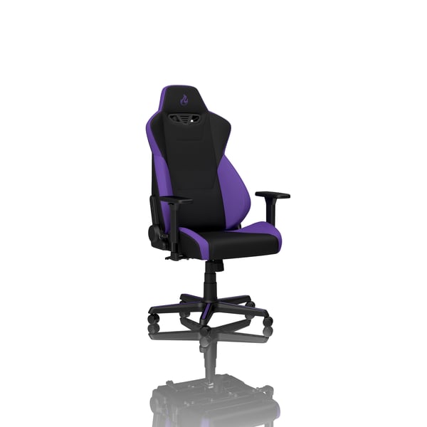 Nitro Concepts S300, Stoppad och vadderad sits sits, Stoppat och vadderat ryggstöd, Svart, Lila, Svart, Lila, Tyg, Skum, Tyg, Skum