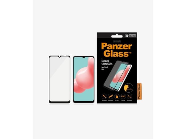 PanzerGlass™ | Veskevennlig - Skjermbeskytter for mobiltelefon - Kant-til-kant-passform - Krystallklar | Samsung Galaxy A32 5G