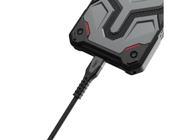 Urban Armour Gear Kevlar, 1,5 m, Lightning, USB C, Handstik, Handstik, Svart, Grå
