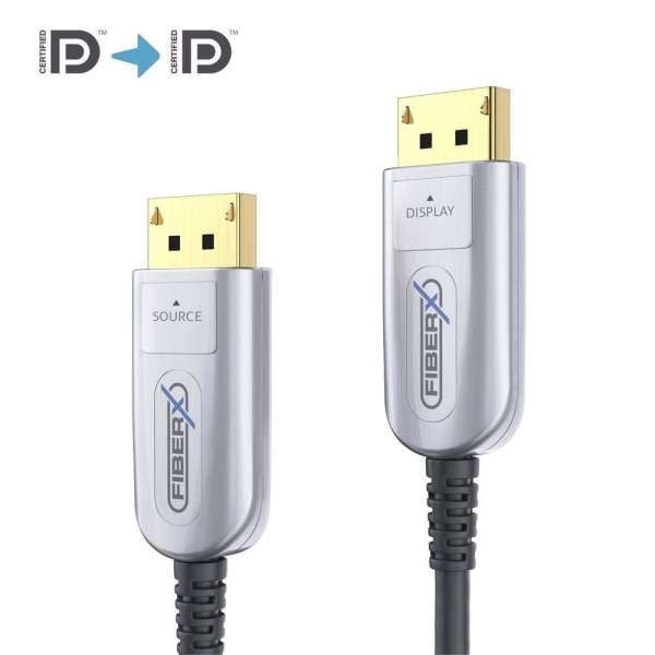 PureLink FiberX Series - DisplayPort-kabel - DisplayPort (hann) til DisplayPort (hann) - DisplayPort 2.0 - 10 m - Active Optical Cable (AOC), 8K-st...