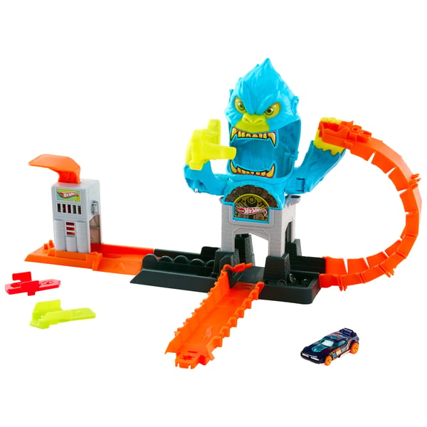 Hot Wheels City Nemesis Gorilla Garage Attack -leikkisetti ja leluauto