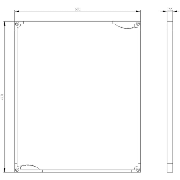 Siemens 8GK9601-4KK20, 600 mm, 510 mm, 610 mm, 25 mm, 1,19 kg
