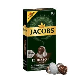 Jacobs ESPRESSO 10 INTENSO, Kaffe kapsyl, Espresso, Nespresso, 10 kopper, Boks