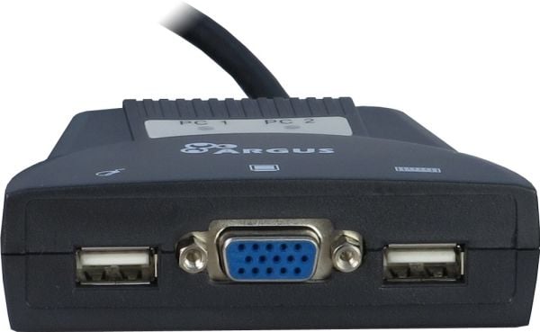 Argus KVM-LS-21JA - Omkopplare för tangentbord/video/mus/ljud - 2 x KVM/ljud - skrivbordsmodell
