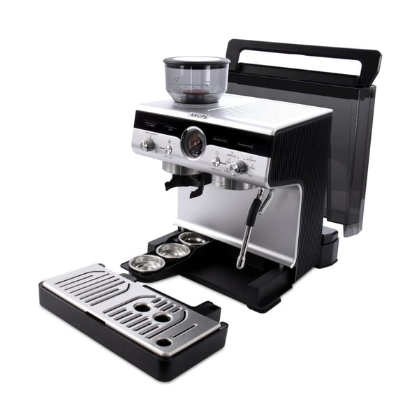 Krups XP801T10 espressomaskin 3 L Precision 1550 W, svart/rostfritt stål