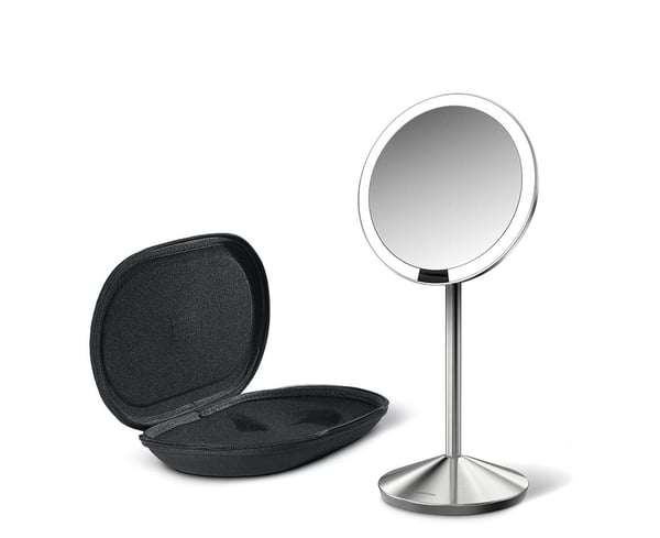 Simplehuman ST3004 12 cm:n anturilla varustettu, taitettava, valaistu meikkisuurennuspeili